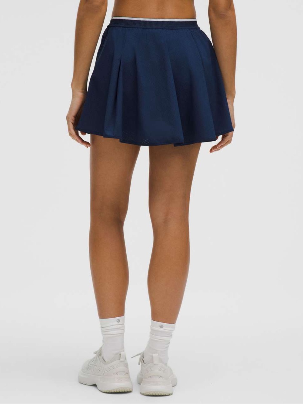 Lululemon Perforated Narrow Waistband Tennis Skirt Club Blue / White $88 Retail View 2